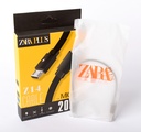 ZARA PLUS كابل باور بانك قماش ميتال مايكرو
