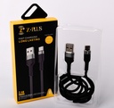 Z.PLUS Z18 2.4A كابل قماش ميتال تايب سي