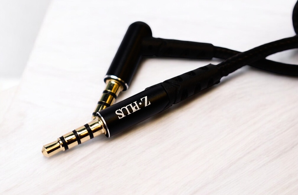 Z.PLUS Z26 AUX كابل قماش سوكت معدن 45 درجة