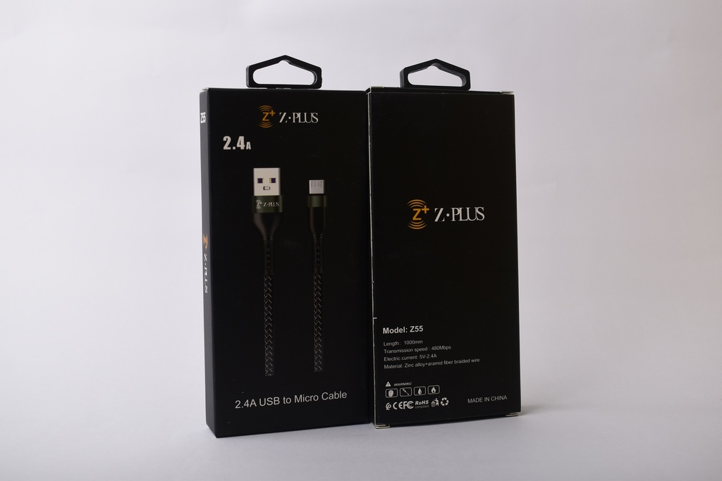 Z55 Z.PLUS كابل مايكرو قماش 2.4 امبير فعلي