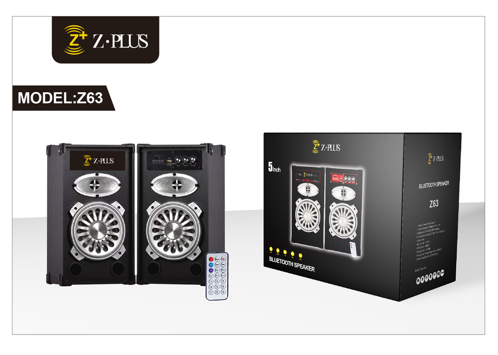 Z.PLUS Z63 صب بلوتوث دايركت ضمان سنة 5 بوصة