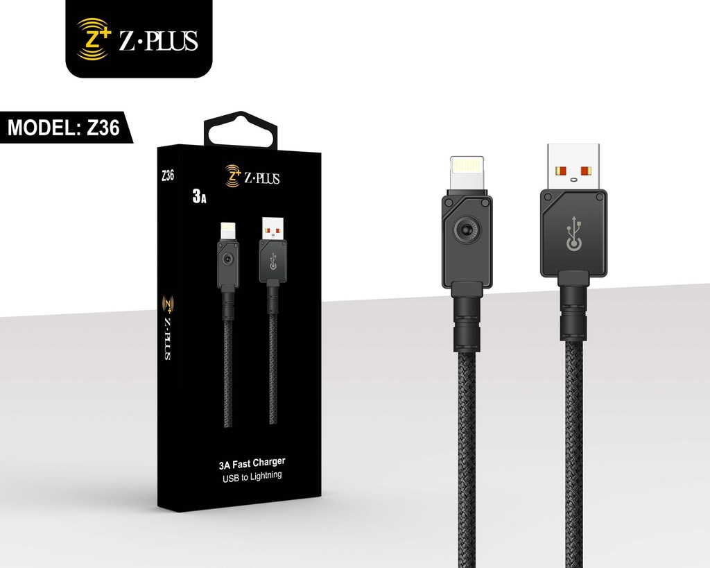 Z36 Z.PLUS كابل ايفون قماش 3 امبير فعلي