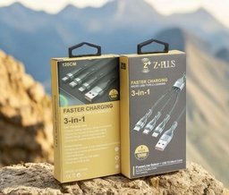 [ZP34] Z.PLUS Z19 كابل ٣*١ قماش ميتال ١٠٠ وات فعلي