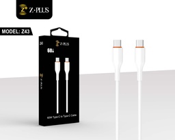 [ZP44] Z43 Z.PLUS 60W كابل طرفين تايب سي فعلي