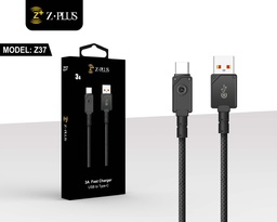 [ZP50] Z37 Z.PLUS كابل تايب سي قماش 3 امبير فعلي