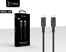 [ZP51] Z38 Z.PLUS 100W كابل طرفين تايب سي قماش فعلي