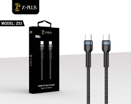 [ZP53] Z53 Z.PLUS 100W كابل طرفين تايب سي حراري فعلي
