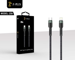 [ZP61] Z59 Z.PLUS 20W كابل تايب سي ايفون قماش فعلي