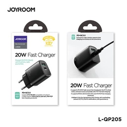 [D1112] Joyroom L-QP205 USB + PD 20W راس شاحن أصلية مخرجين