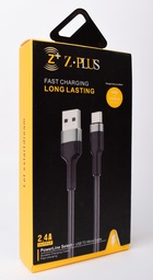[ZP20] Z.PLUS Z18 2.4A كابل قماش ميتال تايب سي