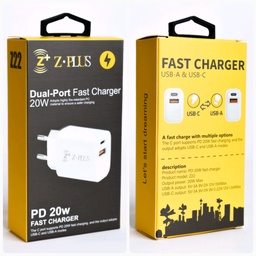 [ZP27] Z22 Z PLUS 20W PD USB راس شاحن مخرجين